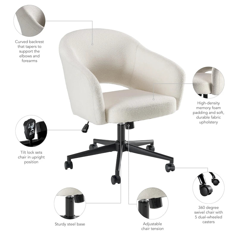Mid Century Modern Desk Chair for Home Office