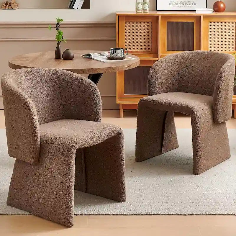 Barrel Dining Sofa Chairs Upholstered - Fully Wrapped
