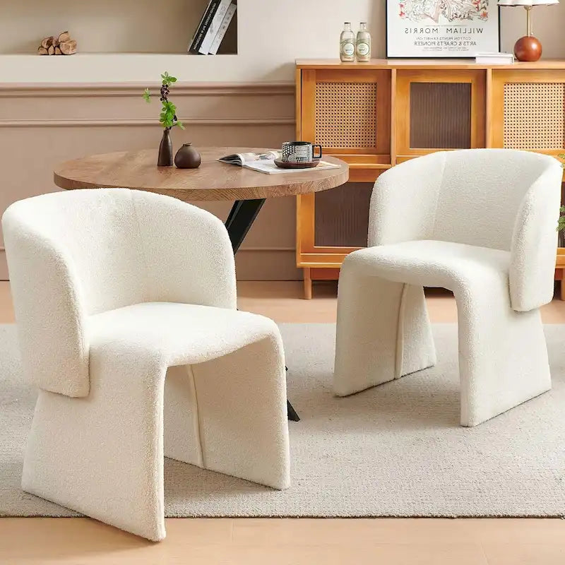 Barrel Dining Sofa Chairs Upholstered - Fully Wrapped