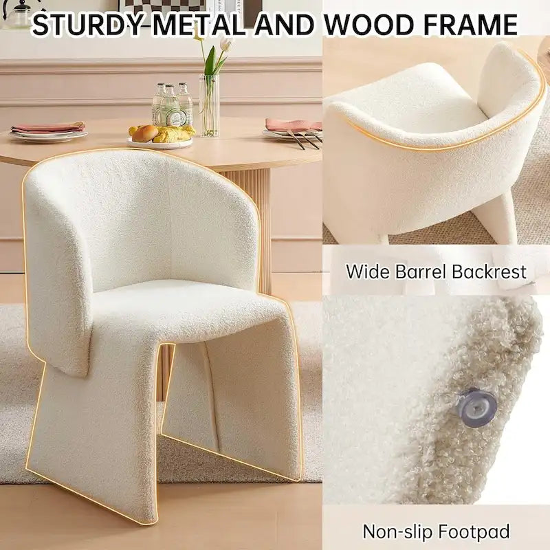 Barrel Dining Sofa Chairs Upholstered - Fully Wrapped