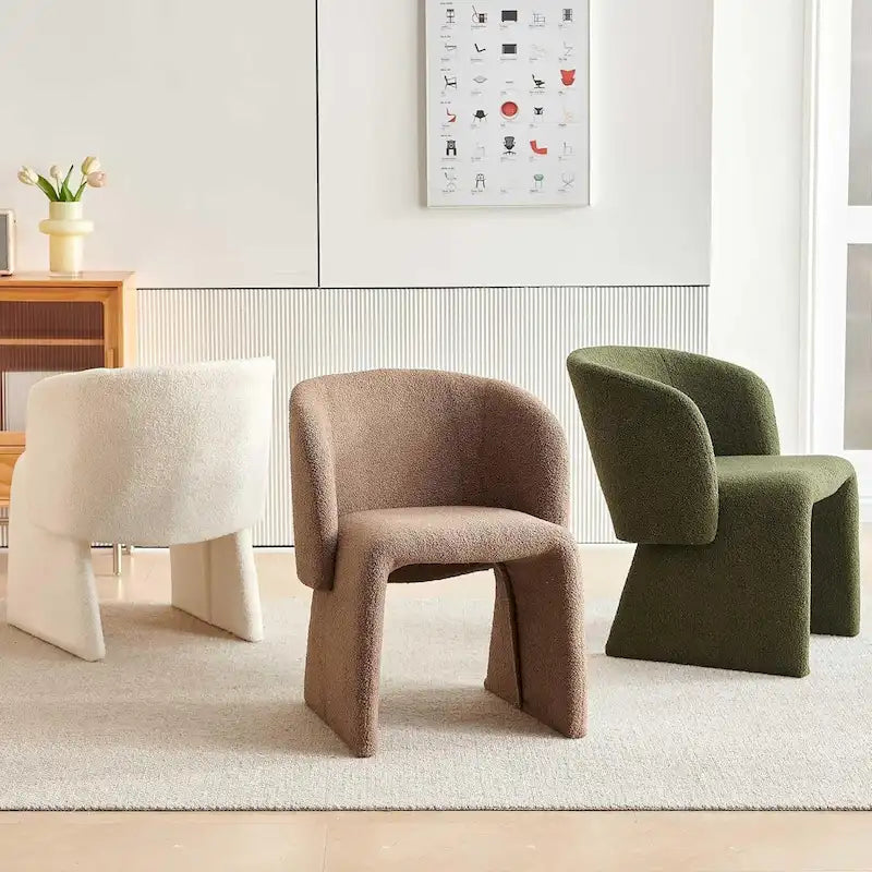Barrel Dining Sofa Chairs Upholstered - Fully Wrapped