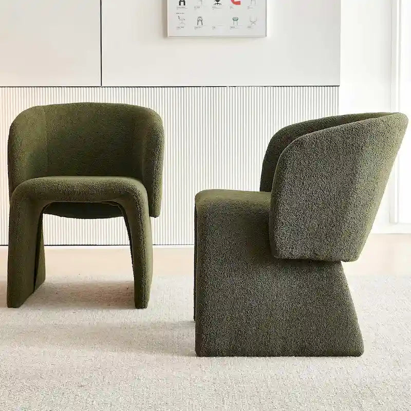 Barrel Dining Sofa Chairs Upholstered - Fully Wrapped