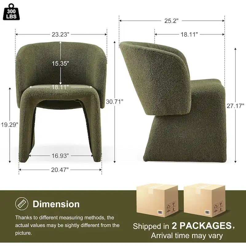 Barrel Dining Sofa Chairs Upholstered - Fully Wrapped