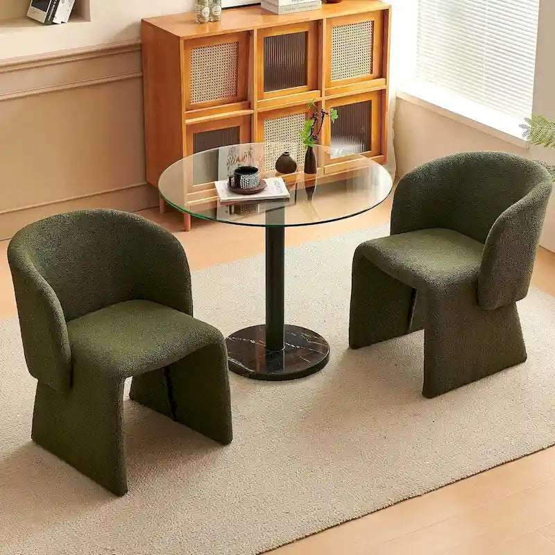 Barrel Dining Sofa Chairs Upholstered - Fully Wrapped
