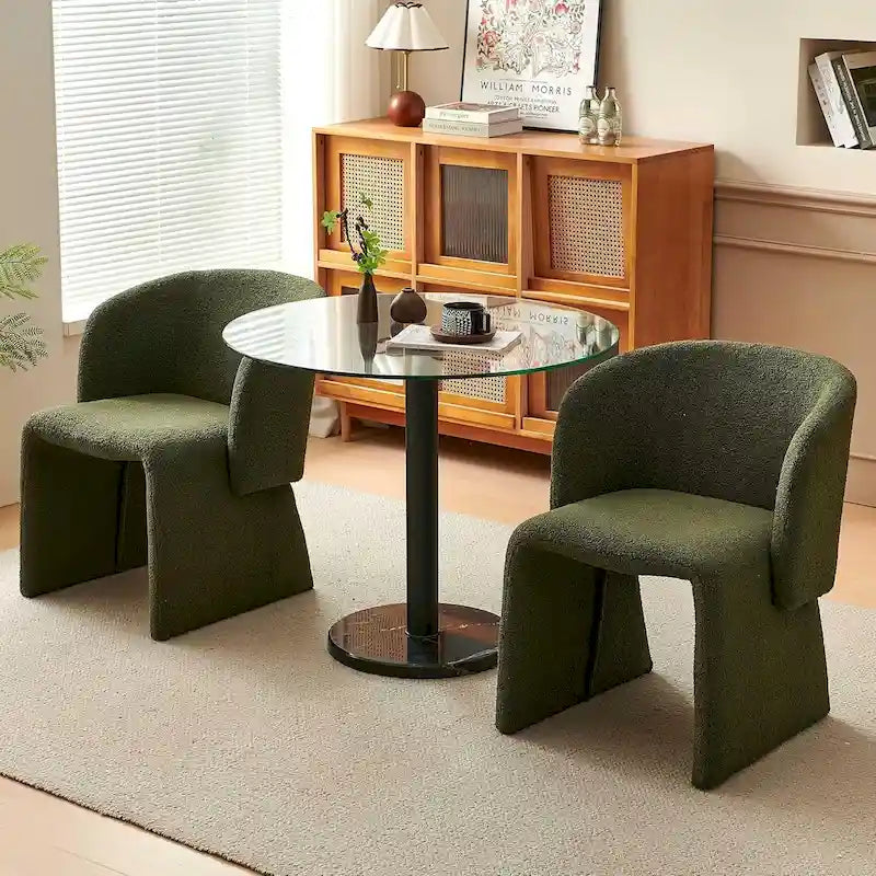 Barrel Dining Sofa Chairs Upholstered - Fully Wrapped