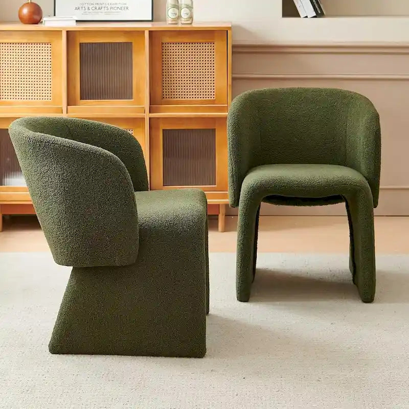 Barrel Dining Sofa Chairs Upholstered - Fully Wrapped