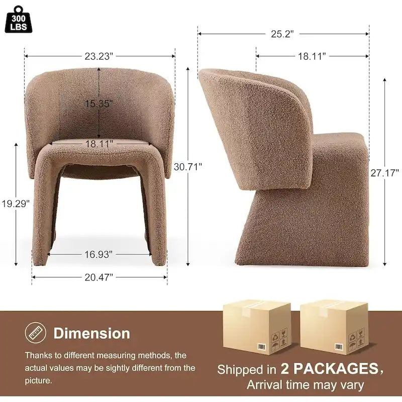 Barrel Dining Sofa Chairs Upholstered - Fully Wrapped