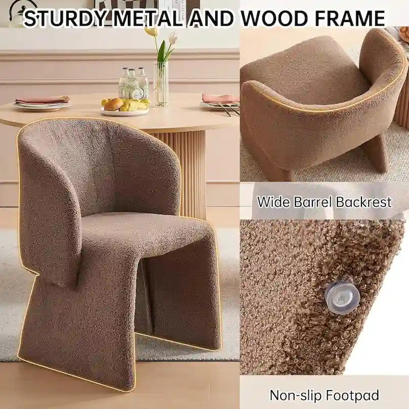 Barrel Dining Sofa Chairs Upholstered - Fully Wrapped