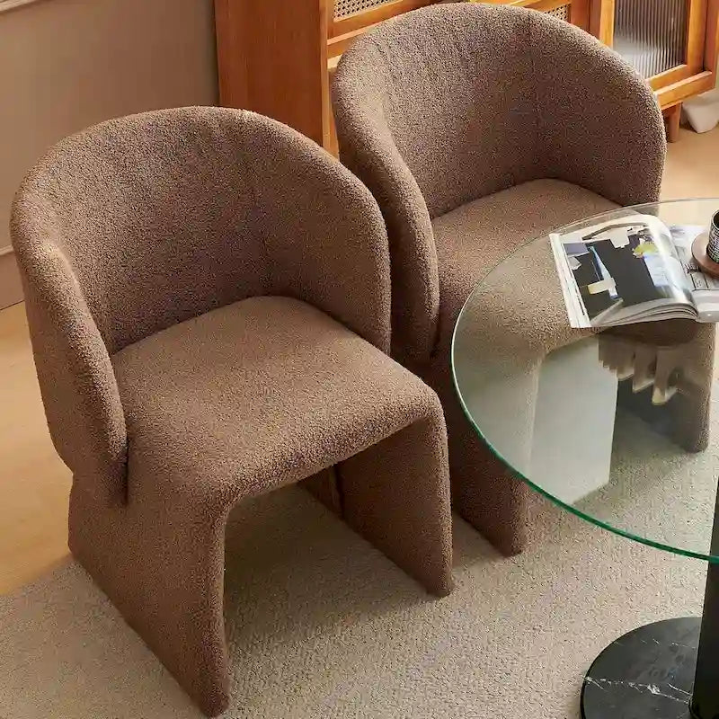 Barrel Dining Sofa Chairs Upholstered - Fully Wrapped