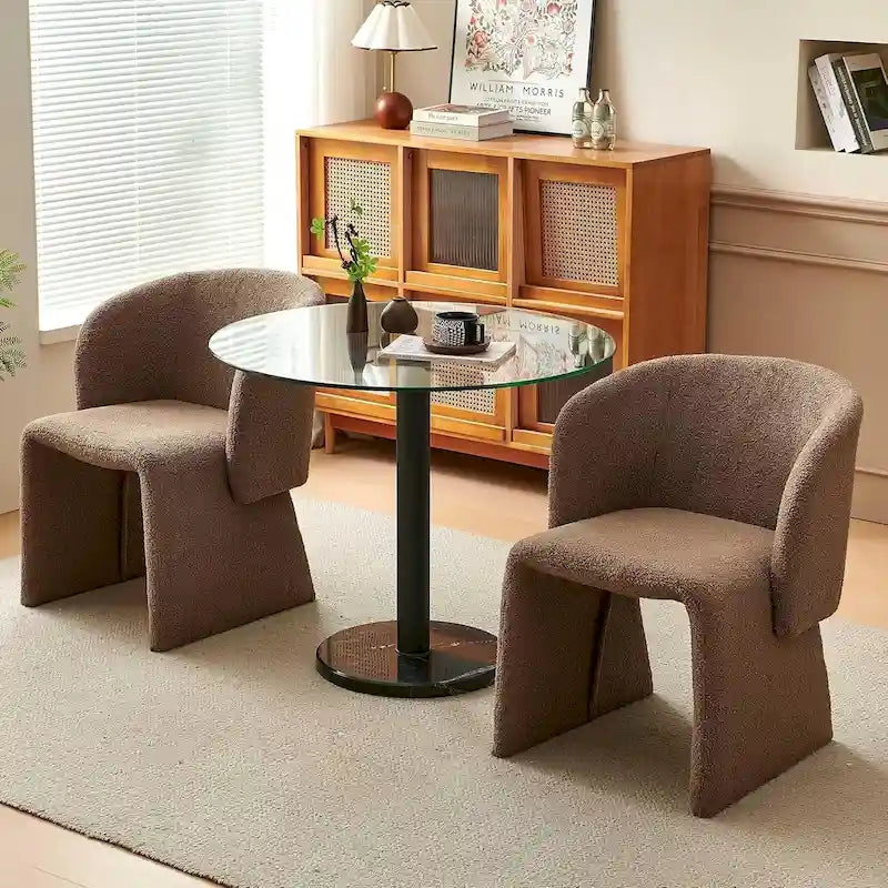 Barrel Dining Sofa Chairs Upholstered - Fully Wrapped