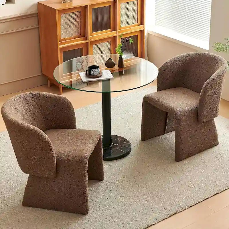 Barrel Dining Sofa Chairs Upholstered - Fully Wrapped