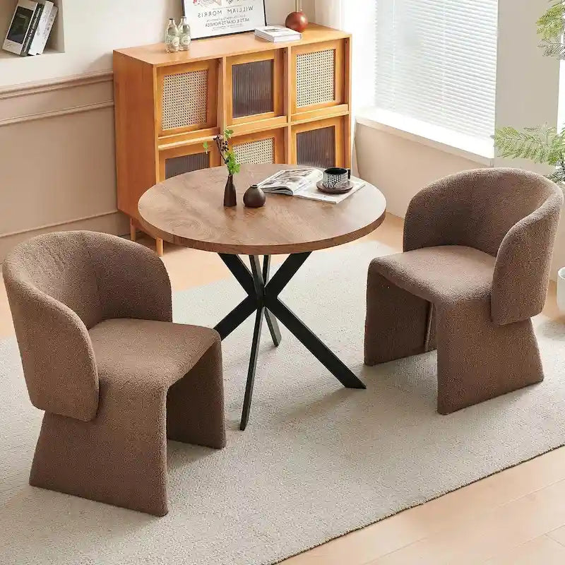 Barrel Dining Sofa Chairs Upholstered - Fully Wrapped
