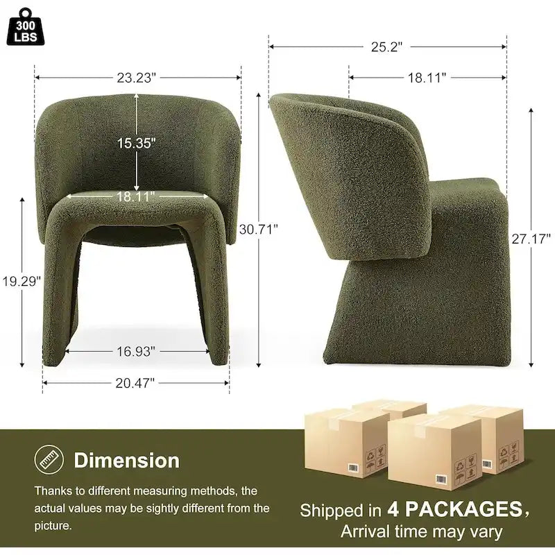 Barrel Dining Sofa Chairs Upholstered - Fully Wrapped