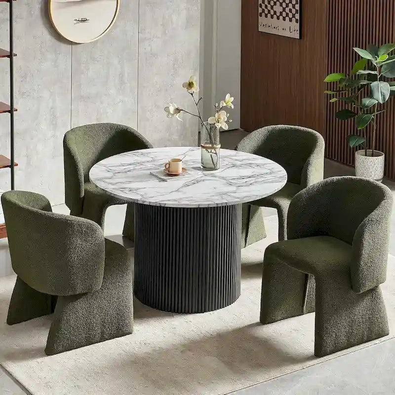 Barrel Dining Sofa Chairs Upholstered - Fully Wrapped