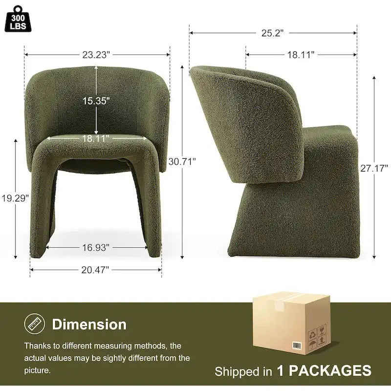 Barrel Dining Sofa Chairs Upholstered - Fully Wrapped