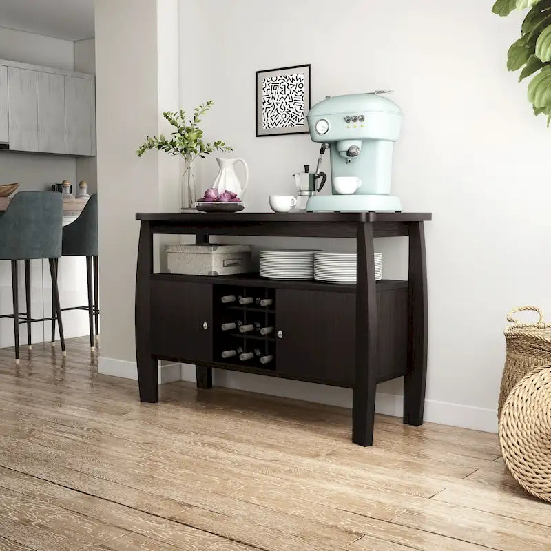 51-inch Cappuccino 1-Shelf Buffet Table
