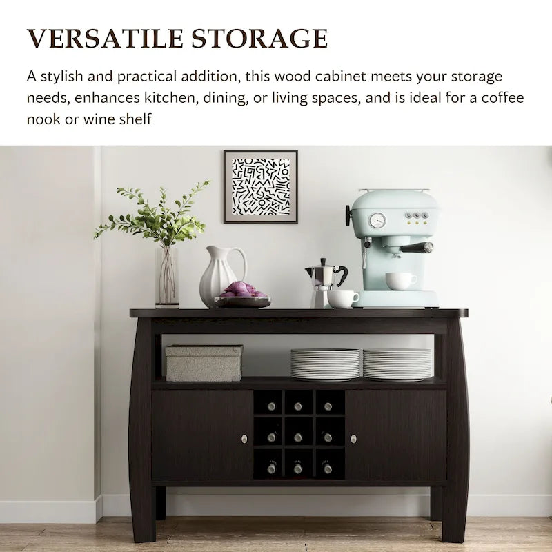51-inch Cappuccino 1-Shelf Buffet Table
