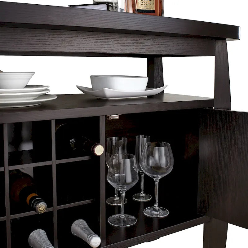 51-inch Cappuccino 1-Shelf Buffet Table