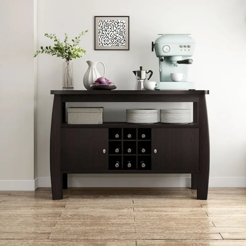 51-inch Cappuccino 1-Shelf Buffet Table