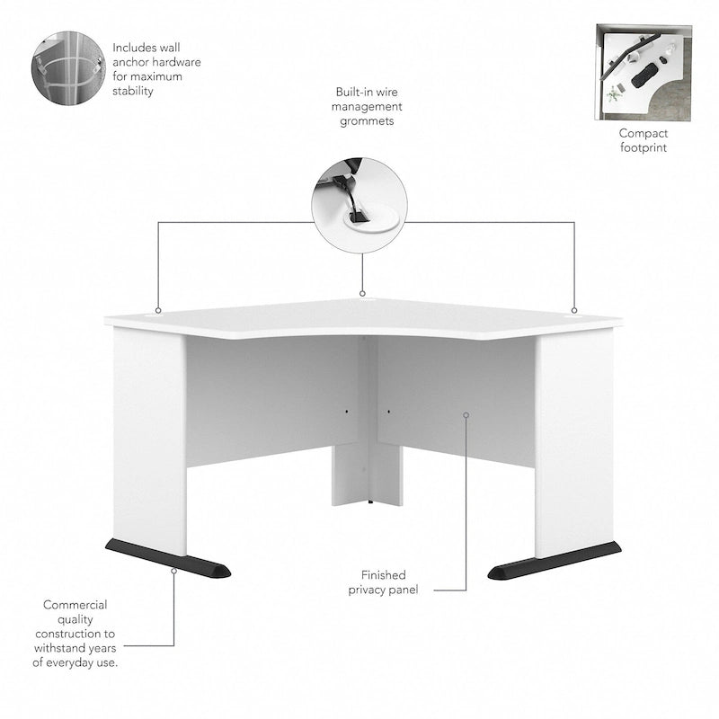 48W Corner Computer Desk