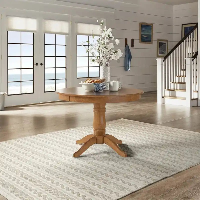 Round Pedestal Base Dining Table