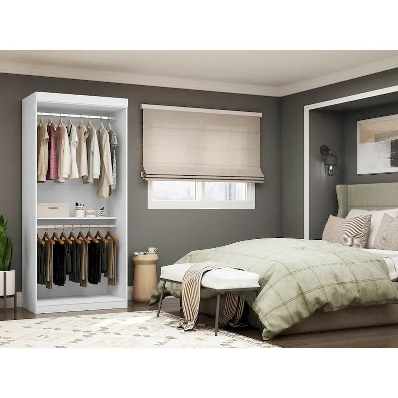 68W Queen Murphy Bed with Desk for Guest Room