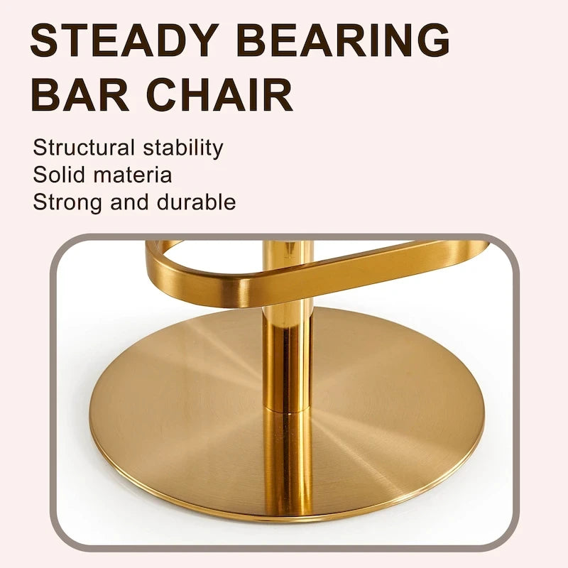 Velvet Counter Bar Stool with Height Adjustable and Swivel