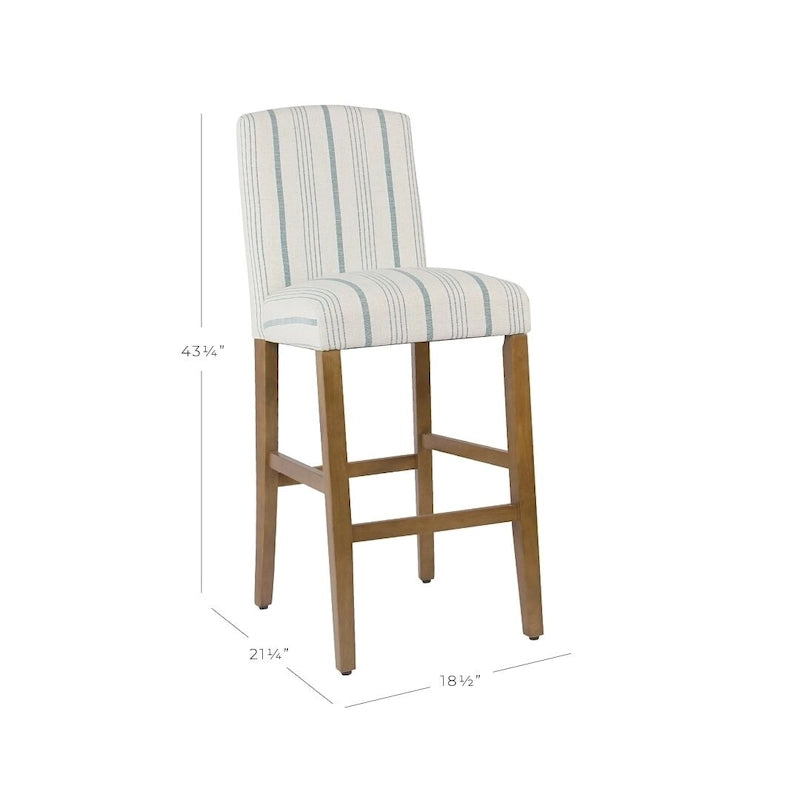 Classic Parsons High Back 29 Barstool - Blue Calypso Stripe