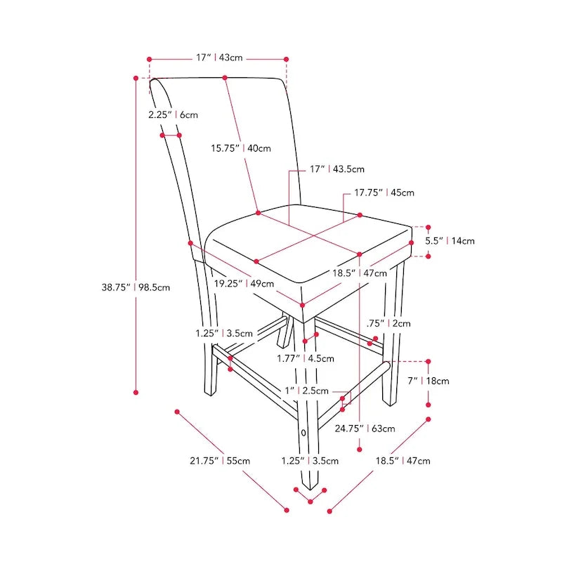 Upholstered 25 Counter Height Bar Stool