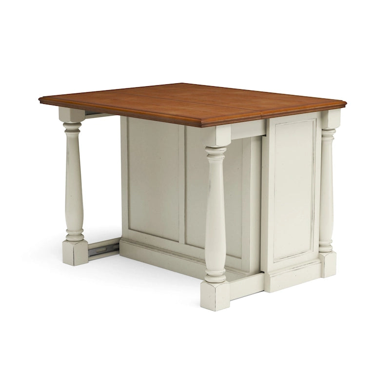 Off-White Wood Kitchen Island - 48 x 36 x 25