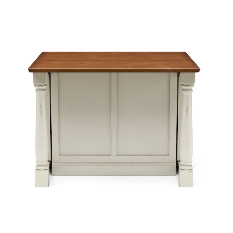 Off-White Wood Kitchen Island - 48 x 36 x 25