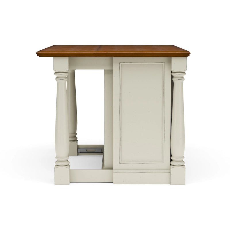 Off-White Wood Kitchen Island - 48 x 36 x 25
