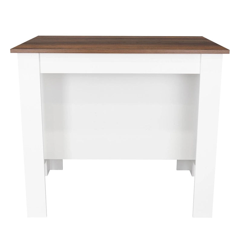 3-Shelf Wooden Casual Kitchen Island