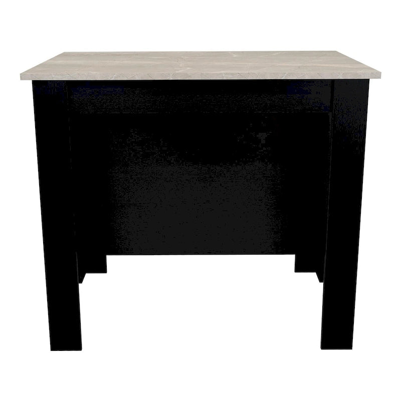 3-Shelf Wooden Casual Kitchen Island