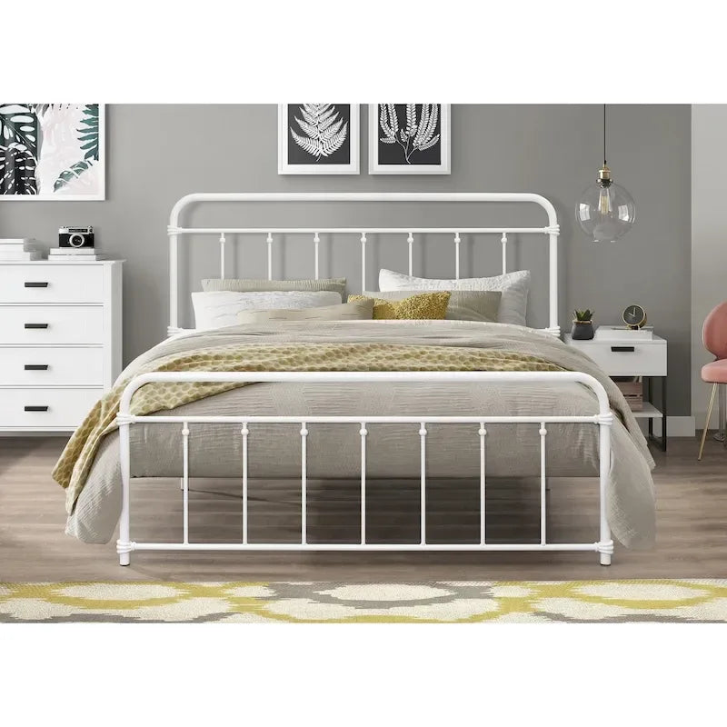 Victorian Style Metal Platform Bed