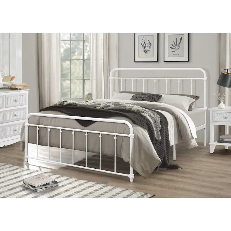 Victorian Style Metal Platform Bed