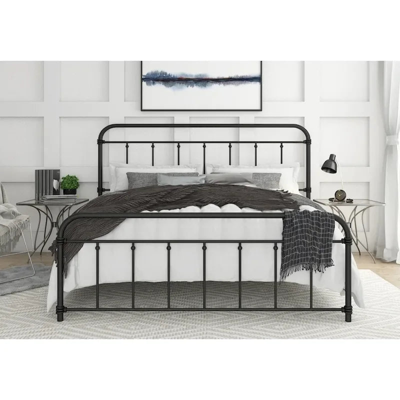 Victorian Style Metal Platform Bed