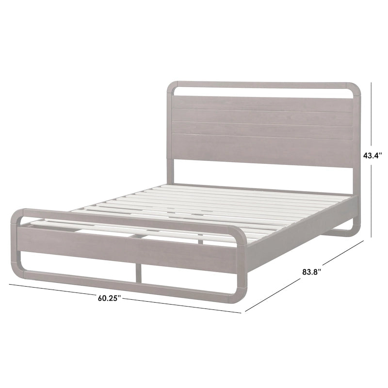 Solid Wood Queen Platform Bed