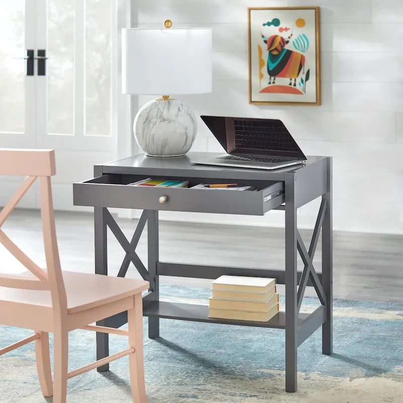 X-Frame Farmhouse Wood Desk