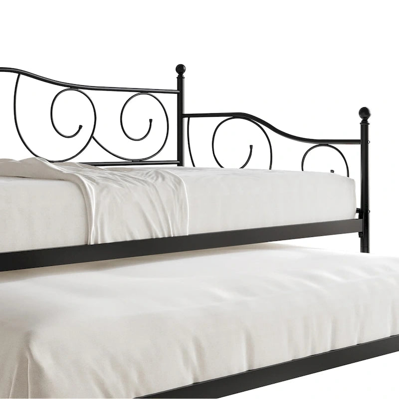 V-Channel Headboard Storage Platform Bed