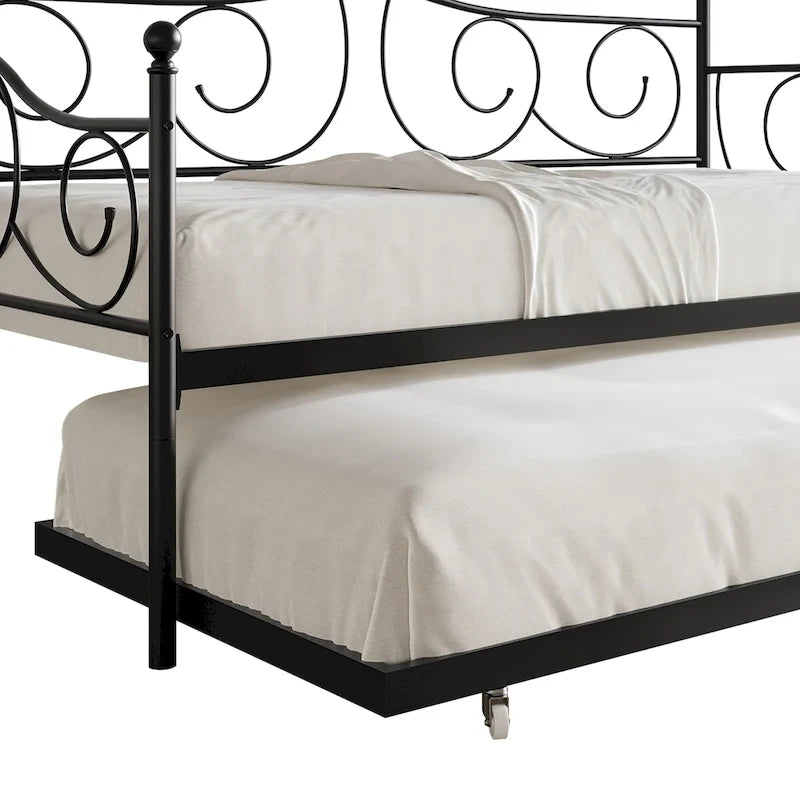 V-Channel Headboard Storage Platform Bed