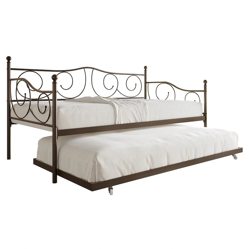 V-Channel Headboard Storage Platform Bed