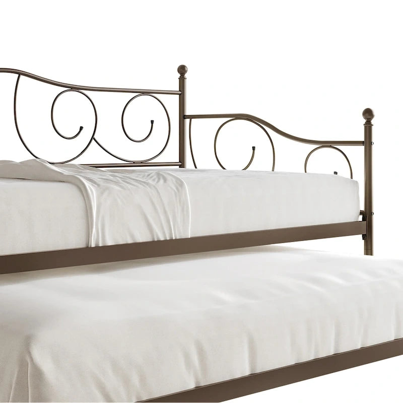 V-Channel Headboard Storage Platform Bed