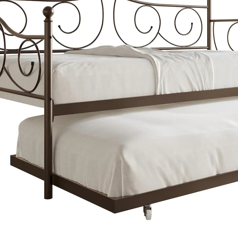 V-Channel Headboard Storage Platform Bed