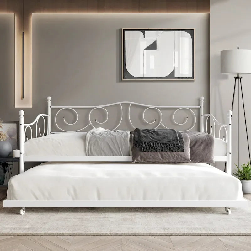 V-Channel Headboard Storage Platform Bed