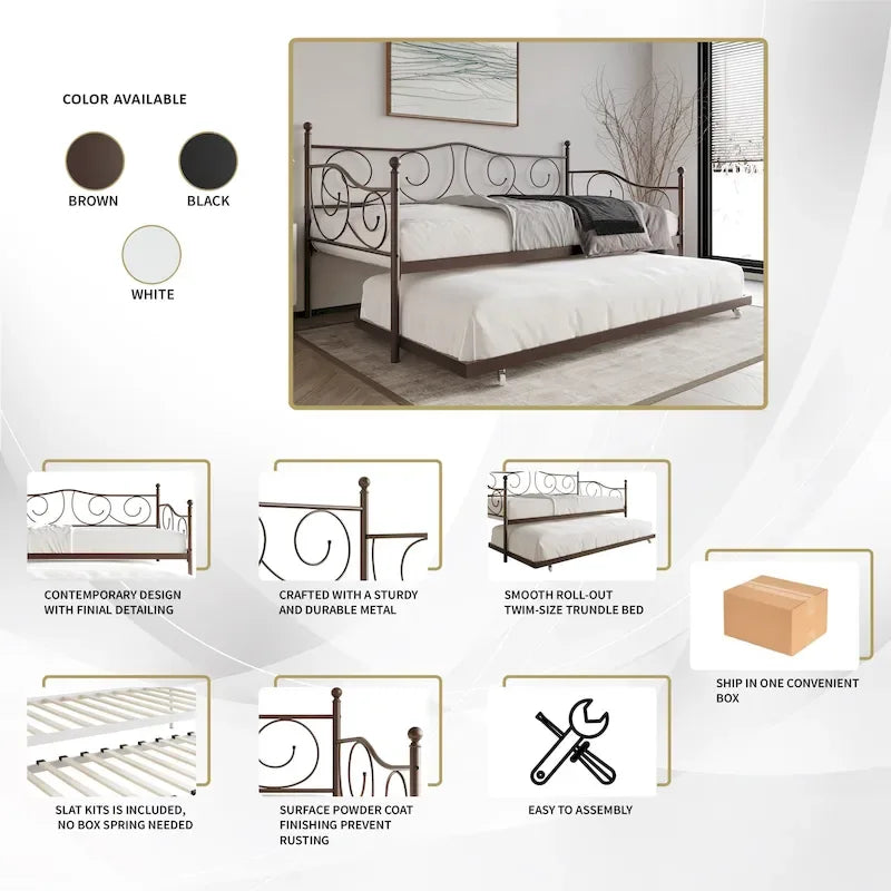 V-Channel Headboard Storage Platform Bed