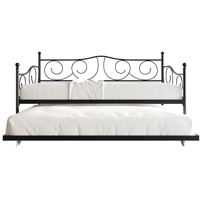 V-Channel Headboard Storage Platform Bed