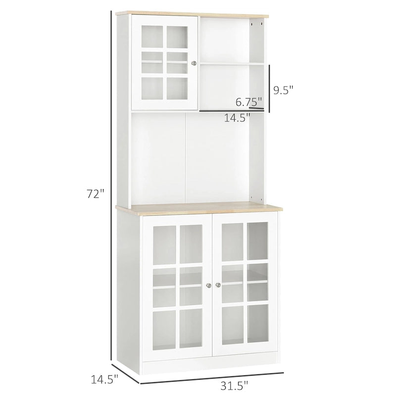 72-inch Transitional Kitchen Cabinet Pantry