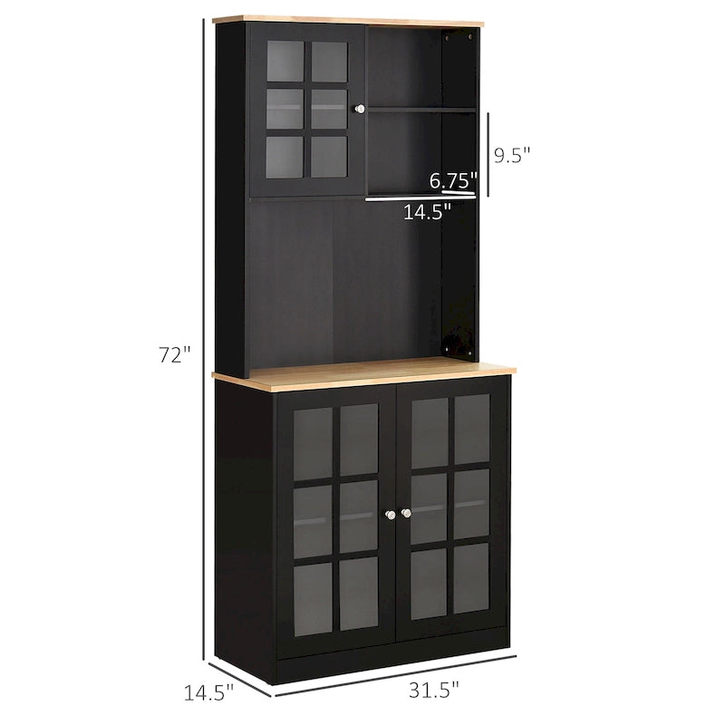 72-inch Transitional Kitchen Cabinet Pantry