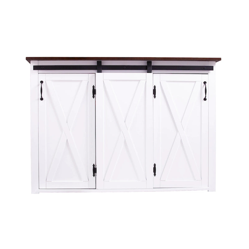 White Kitchen Island with Storage